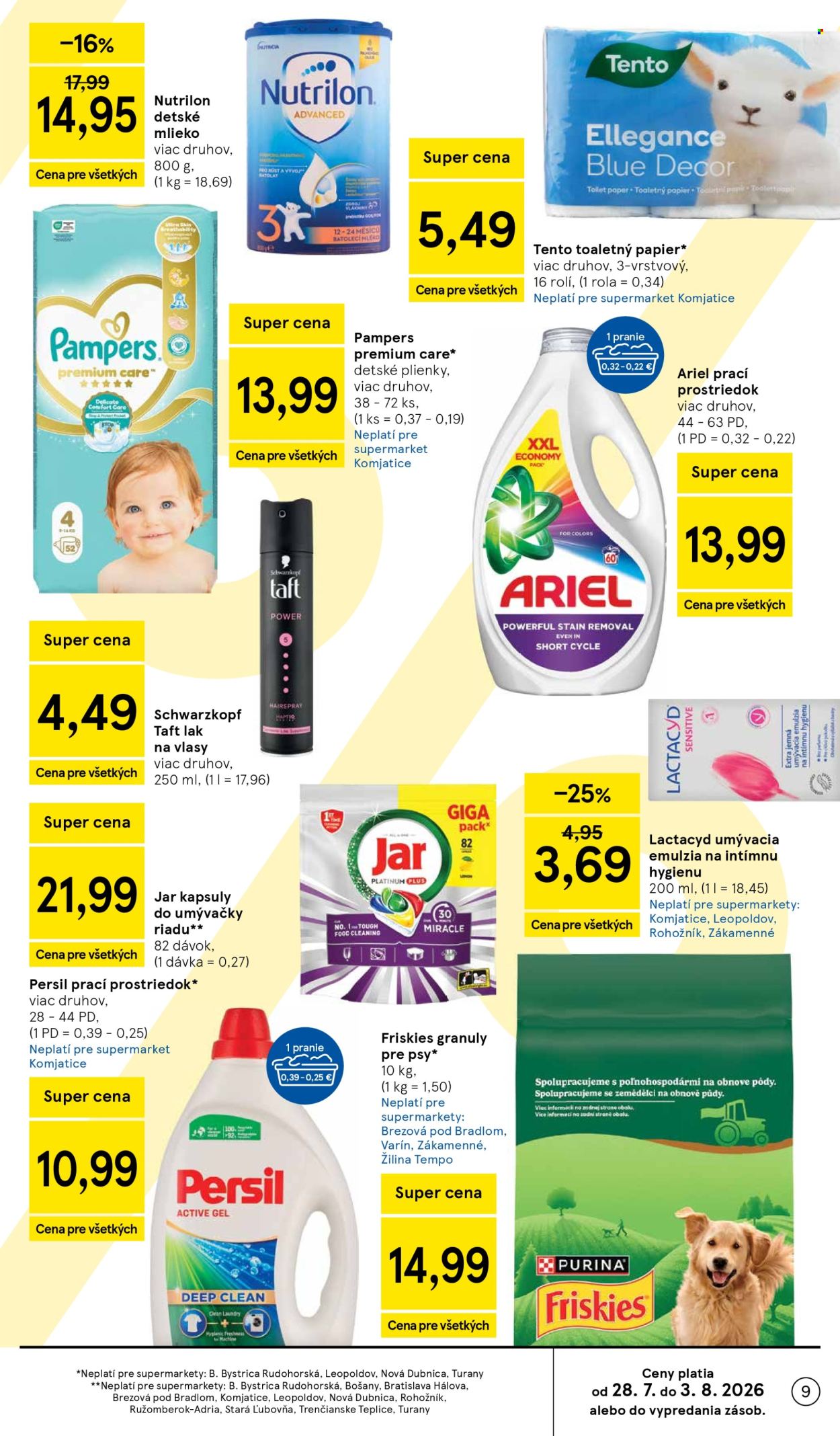 Leták TESCO supermarket - 29.7.2026 - 4.8.2026. Strana 9