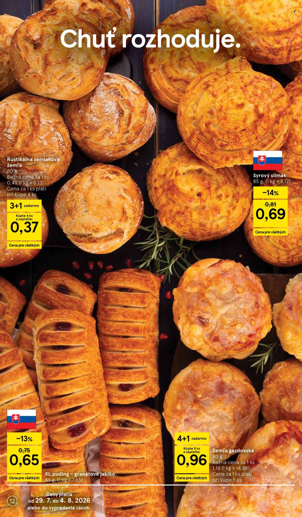 Leták TESCO supermarket - 29.7.2026 - 4.8.2026. Strana 12