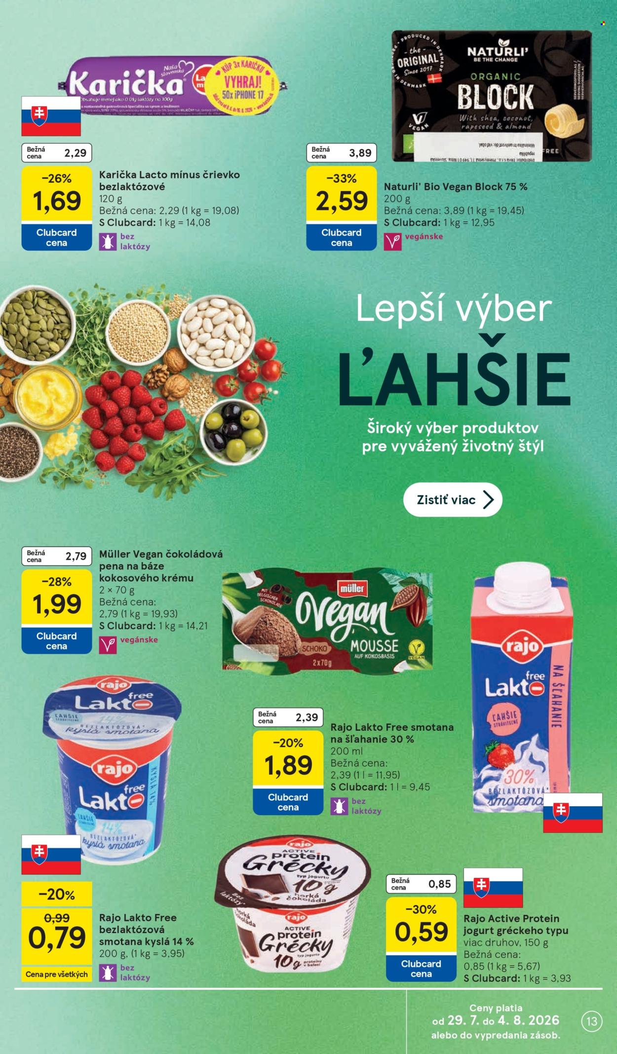 Leták TESCO supermarket - 29.7.2026 - 4.8.2026. Strana 13