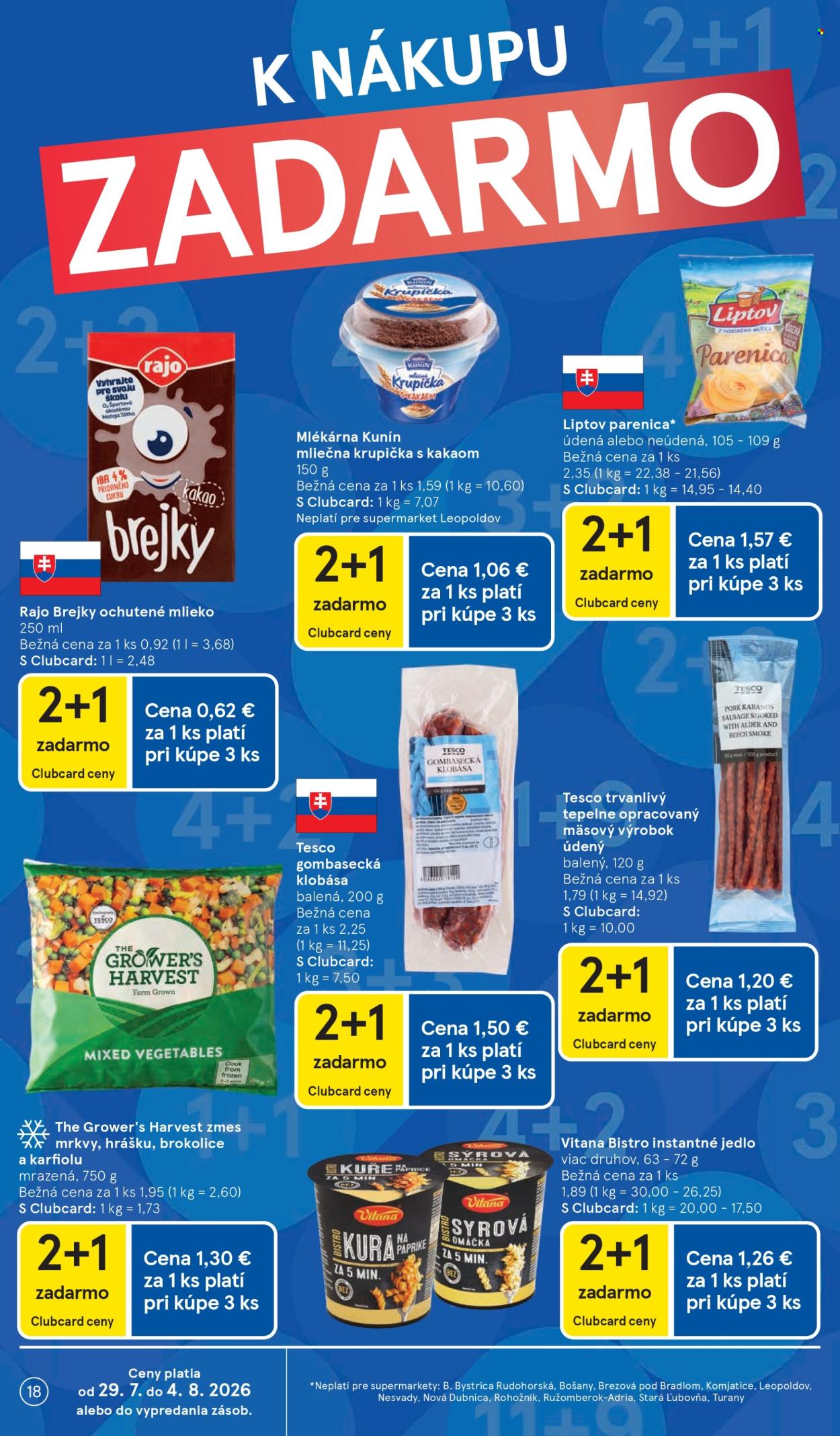 Leták TESCO supermarket - 29.7.2026 - 4.8.2026. Strana 18