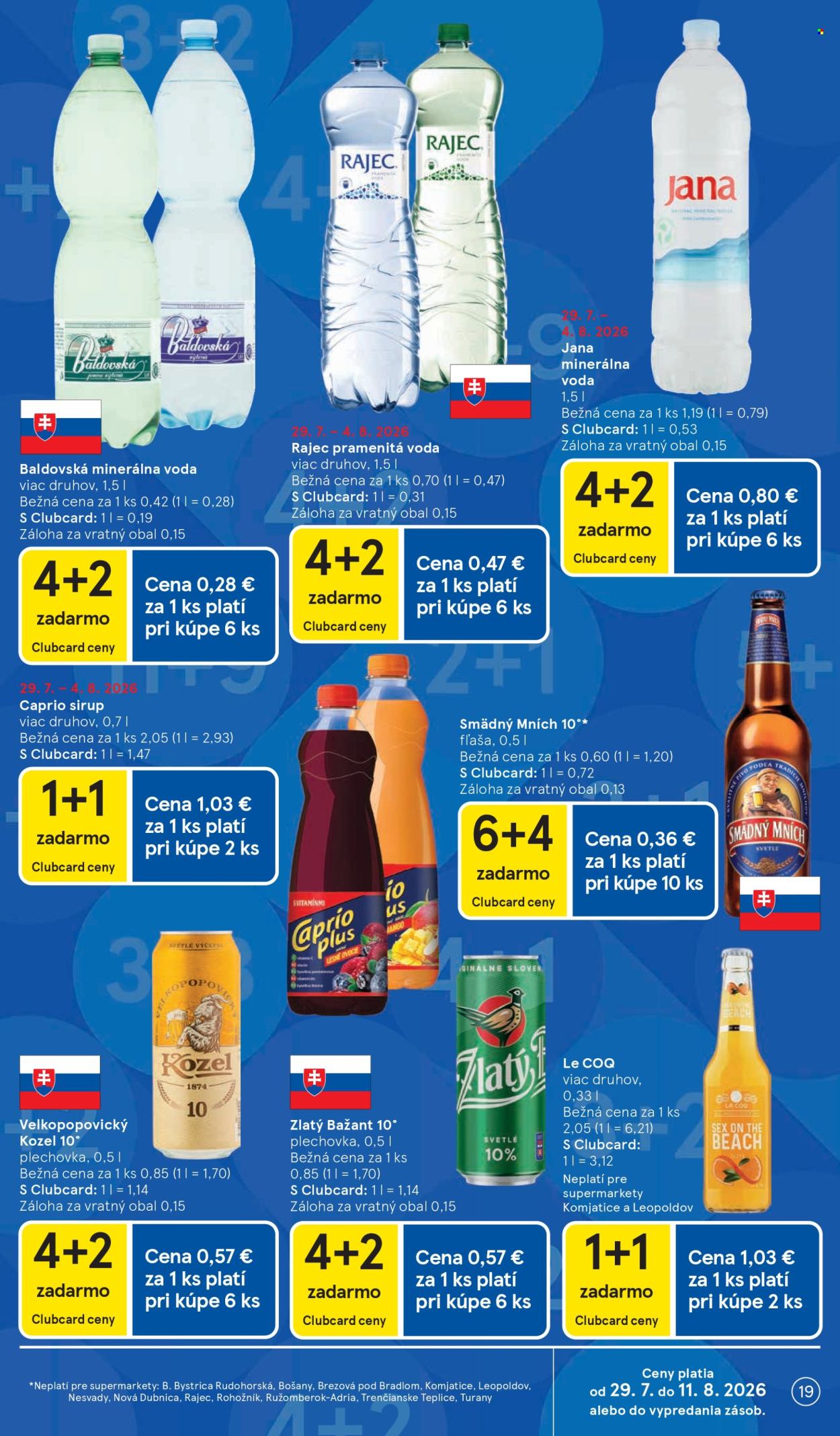 Leták TESCO supermarket - 29.7.2026 - 4.8.2026. Strana 19