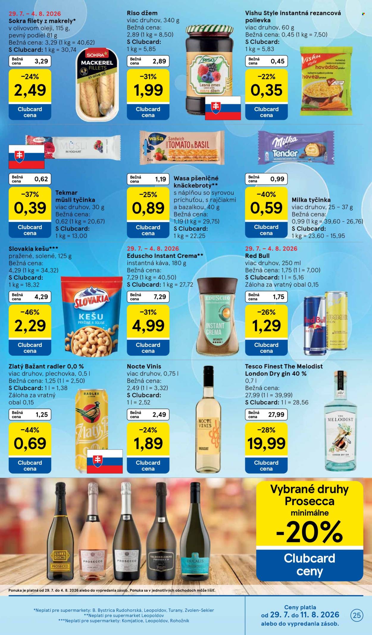 Leták TESCO supermarket - 29.7.2026 - 4.8.2026. Strana 25