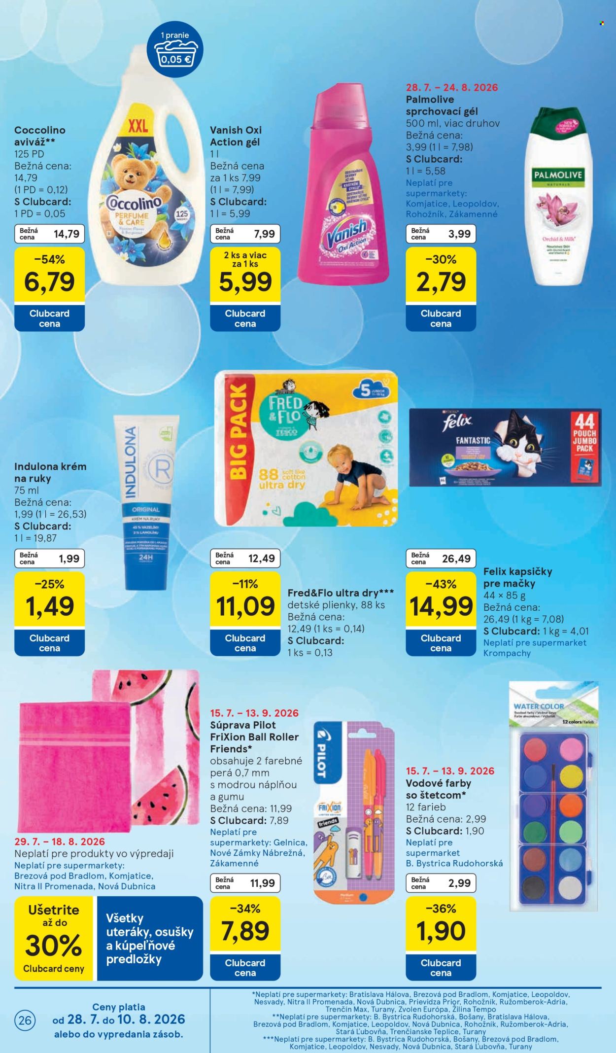 Leták TESCO supermarket - 29.7.2026 - 4.8.2026. Strana 26