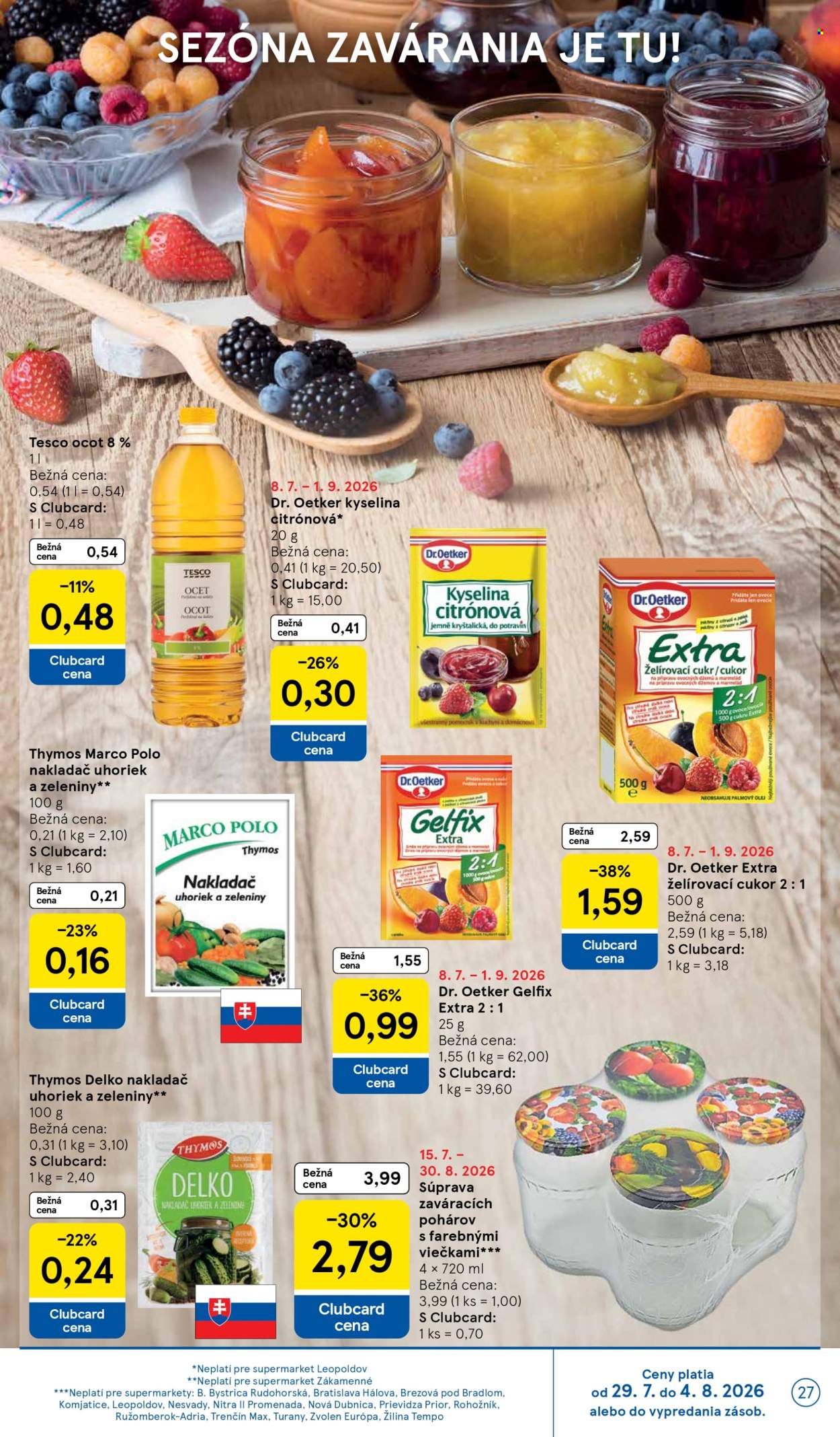 Leták TESCO supermarket - 29.7.2026 - 4.8.2026. Strana 27
