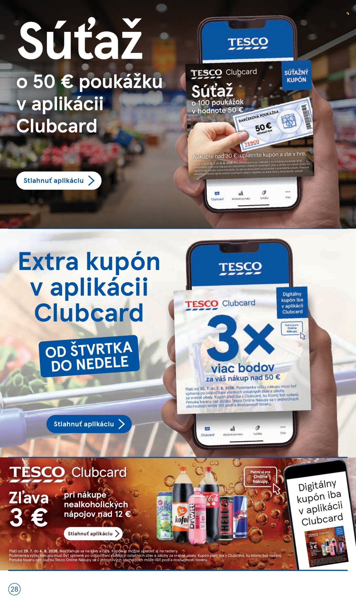 Leták TESCO supermarket - 29.7.2026 - 4.8.2026. Strana 28
