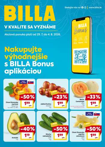 Leták Billa - 29.7.2026 - 4.8.2026.