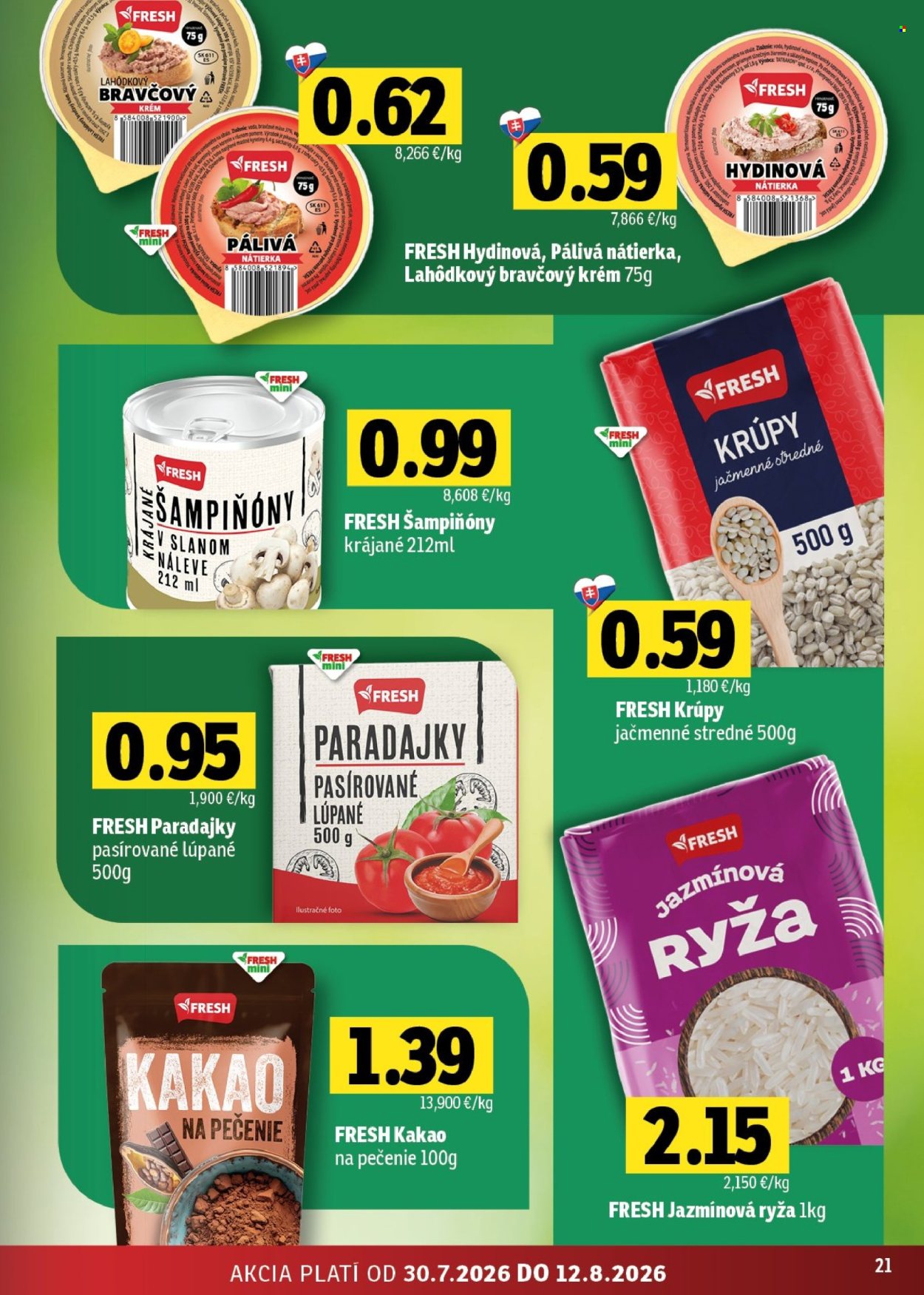 Leták FRESH - 30.7.2026 - 12.8.2026. Strana 21