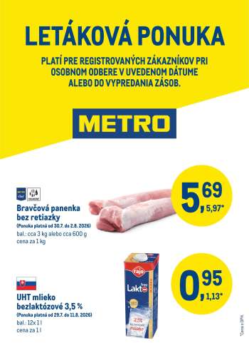 Leták Metro - 30.7.2026 - 2.8.2026.