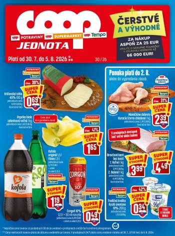 Leták COOP Jednota - 30.7.2026 - 5.8.2026.