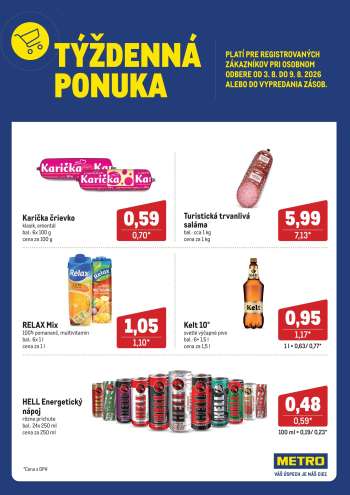 Leták Metro - 3.8.2026 - 9.8.2026.