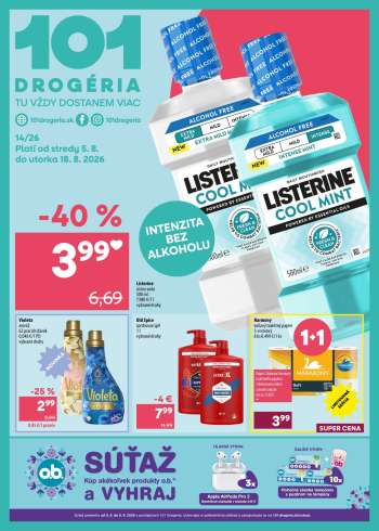 Leták 101 Drogerie - 5.8.2026 - 18.8.2026.