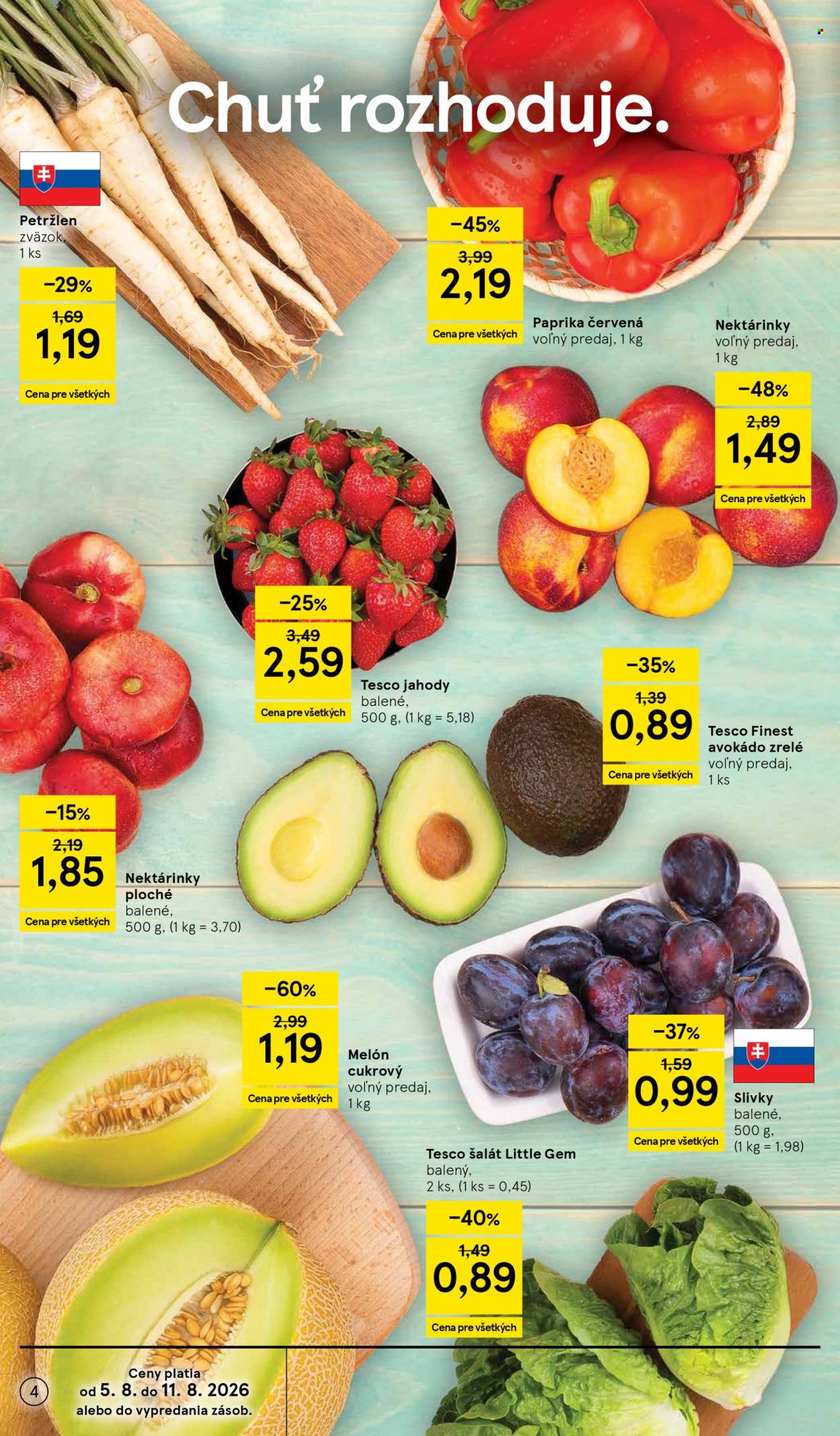 Leták TESCO - 5.8.2026 - 11.8.2026. Strana 4