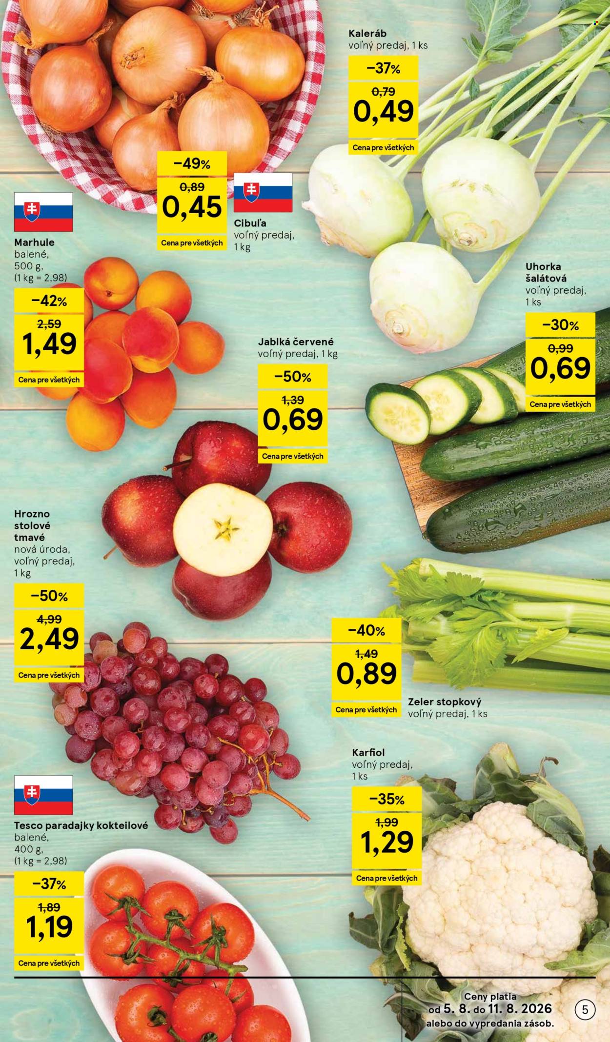Leták TESCO supermarket - 5.8.2026 - 11.8.2026. Strana 5