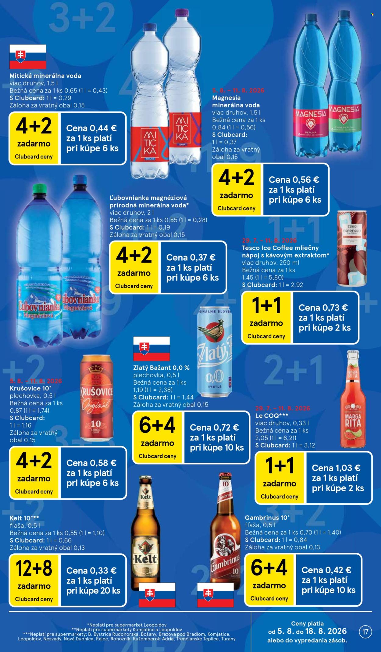 Leták TESCO supermarket - 5.8.2026 - 11.8.2026. Strana 17