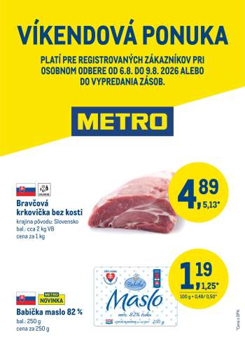 Leták Metro - 6.8.2026 - 9.8.2026.