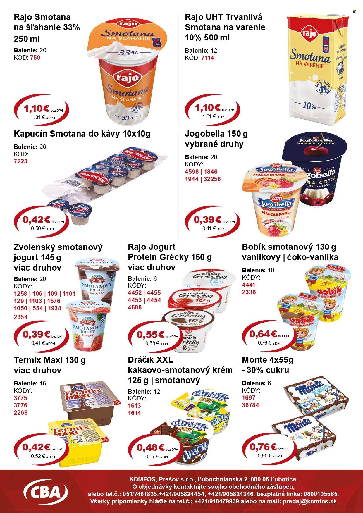 Leták CBA Komfos - 21.8.2026 - 1.9.2026. Strana 2
