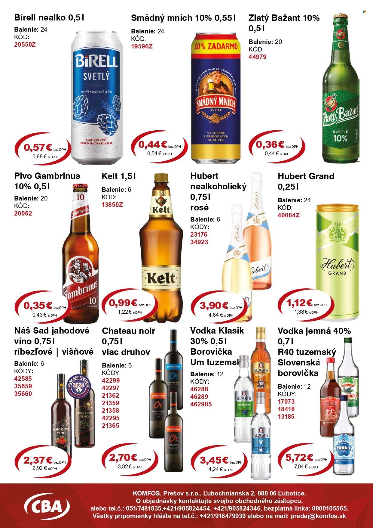 Leták CBA Komfos - 21.8.2026 - 1.9.2026. Strana 10