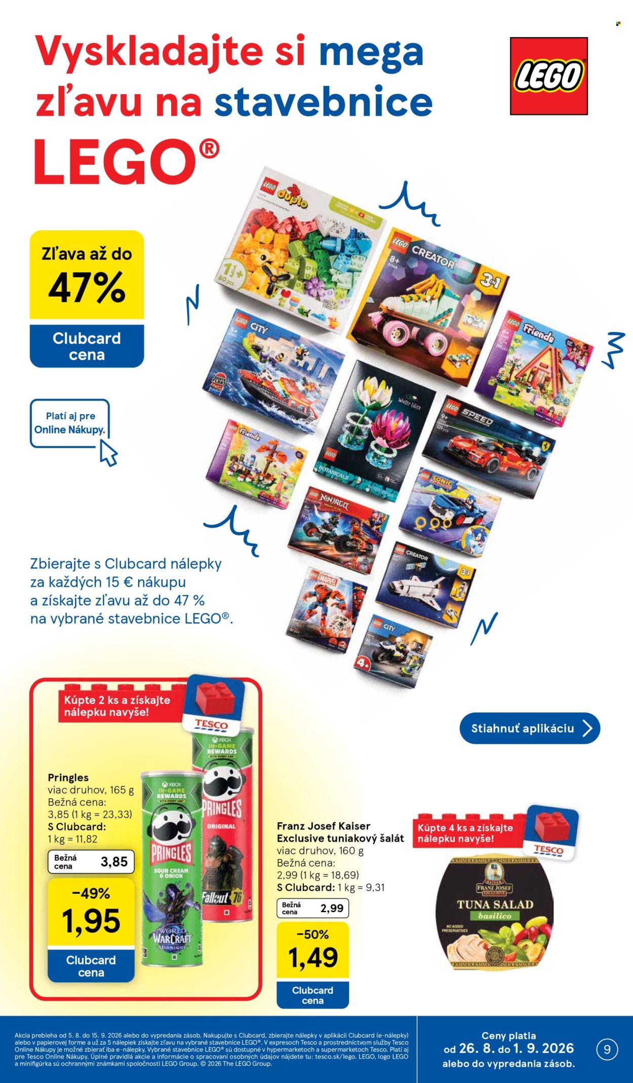Leták TESCO supermarket - 26.8.2026 - 1.9.2026. Strana 9