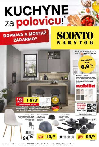 Leták Sconto nábytok - 26.8.2026 - 22.9.2026.