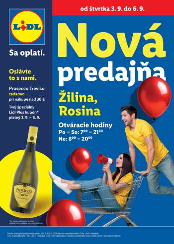 Leták Lidl - 3.9.2026 - 6.9.2026.