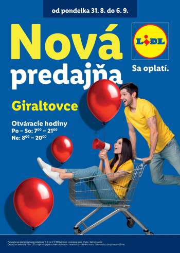 Leták Lidl - 31.8.2026 - 6.9.2026.