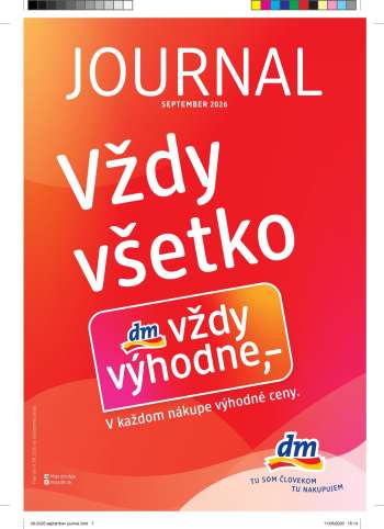 Leták dm drogerie - 1.9.2026 - 30.9.2026.