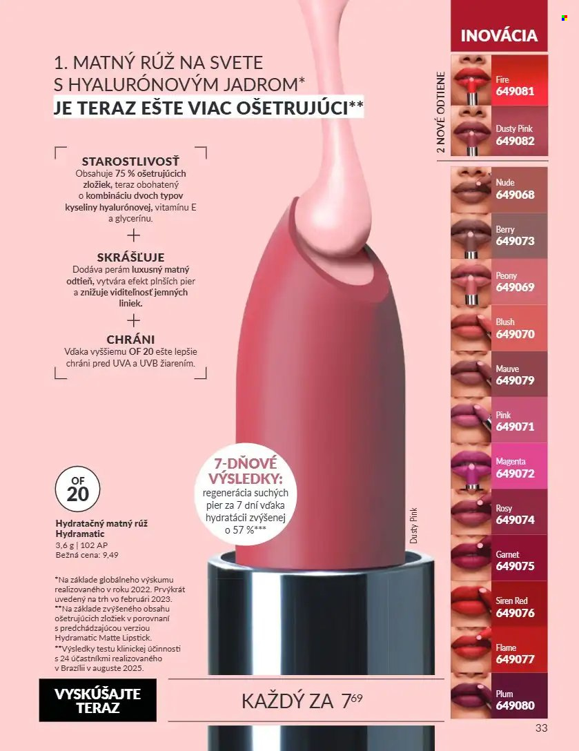 Leták Avon - 1.9.2026 - 30.9.2026. Strana 33