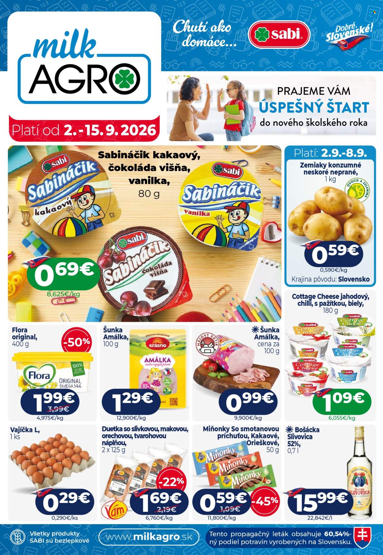 Leták Milk AGRO - 2.9.2026 - 15.9.2026. Strana 1