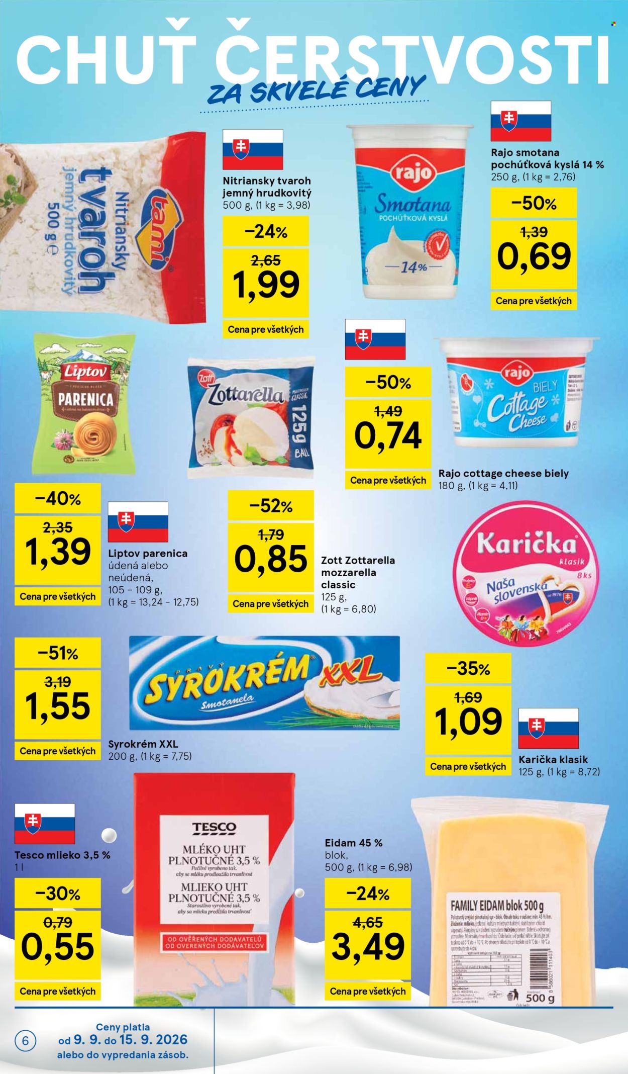 Leták TESCO supermarket - 9.9.2026 - 15.9.2026. Strana 6