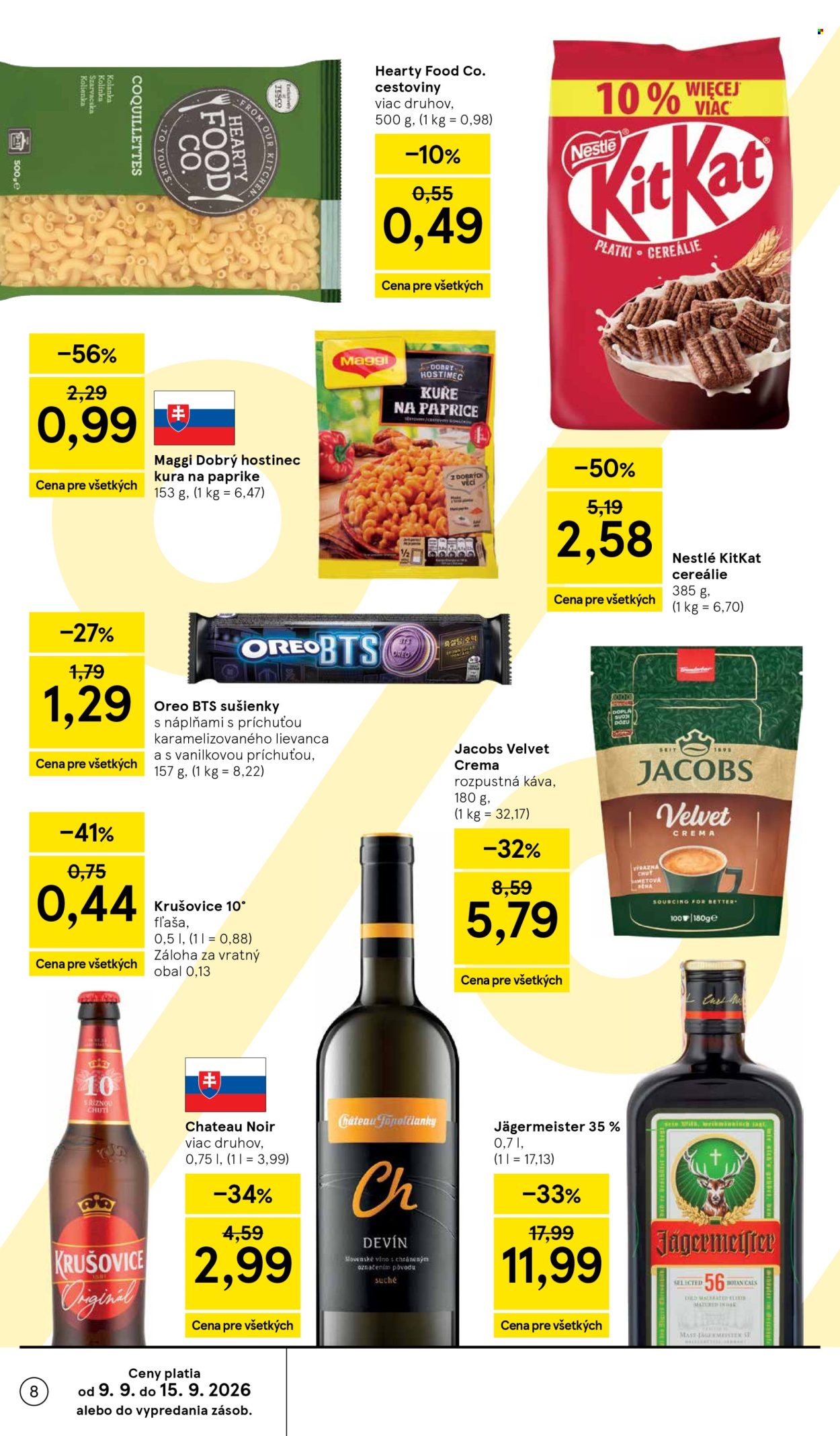 Leták TESCO supermarket - 9.9.2026 - 15.9.2026. Strana 8