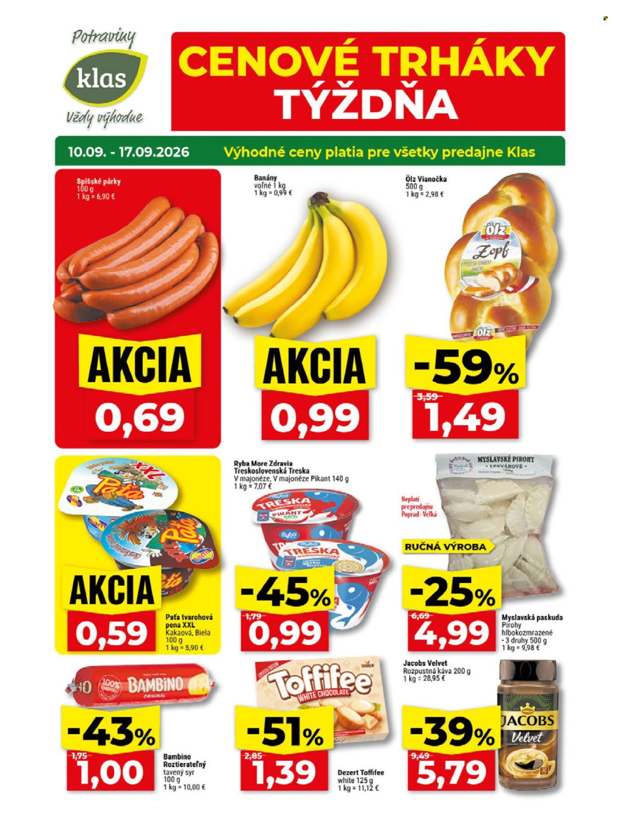 Leták Klas - 10.9.2026 - 17.9.2026. Strana 1