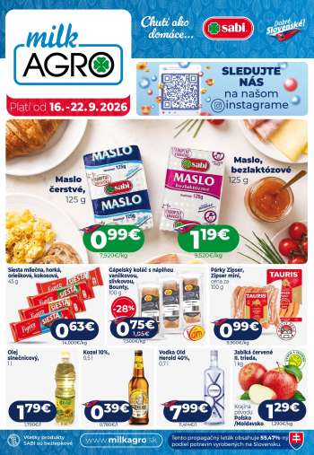 Leták Milk AGRO - 16.9.2026 - 22.9.2026.