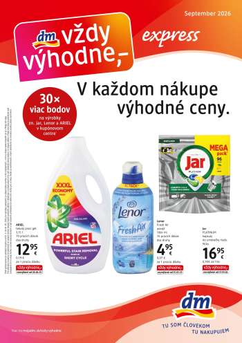 Leták dm drogerie - 1.9.2026 - 30.9.2026.