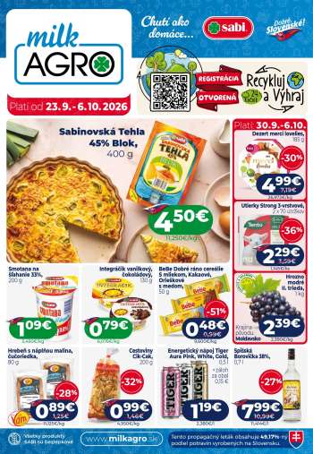 Leták Milk AGRO - 23.9.2026 - 6.10.2026.
