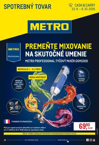 Leták Metro - 23.9.2026 - 6.10.2026.