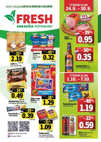 Leták FRESH - 24.9.2026 - 7.10.2026.