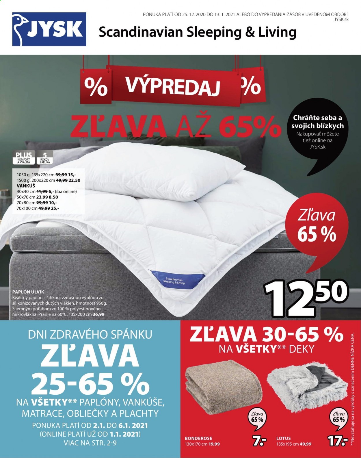 Leták JYSK - 25.12.2020 - 13.1.2021. Strana 1