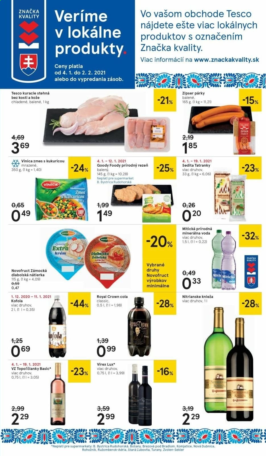 Leták TESCO supermarket - 4.1.2021 - 12.1.2021. Strana 3