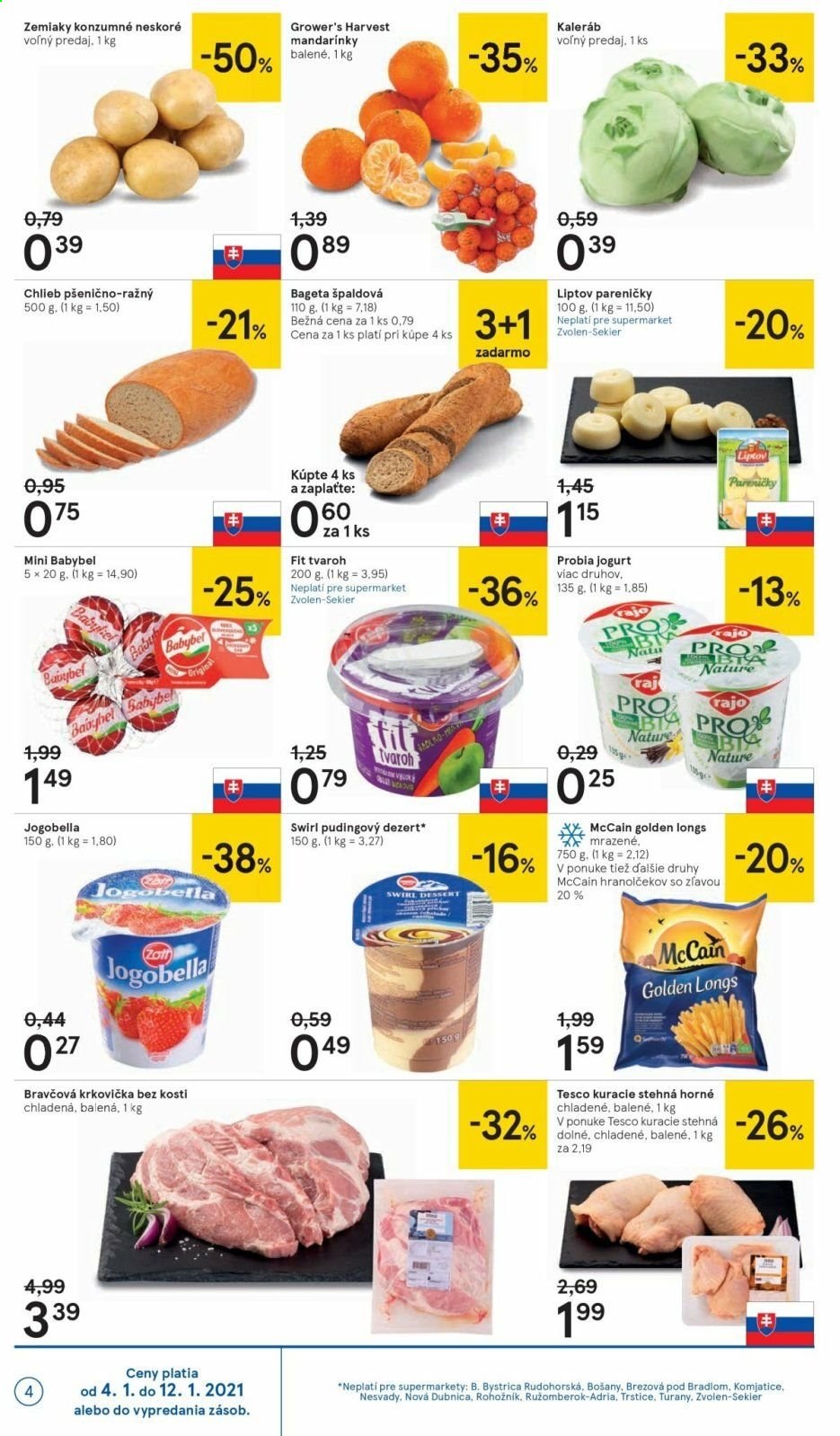 Leták TESCO supermarket - 4.1.2021 - 12.1.2021. Strana 4