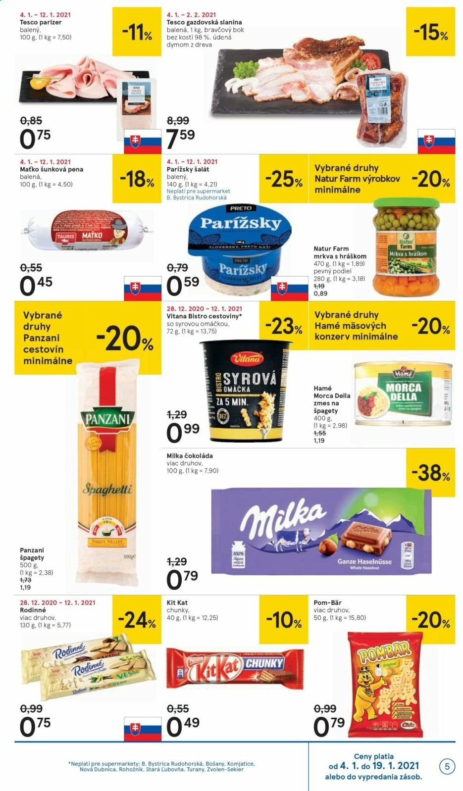 Leták TESCO supermarket - 4.1.2021 - 12.1.2021. Strana 5