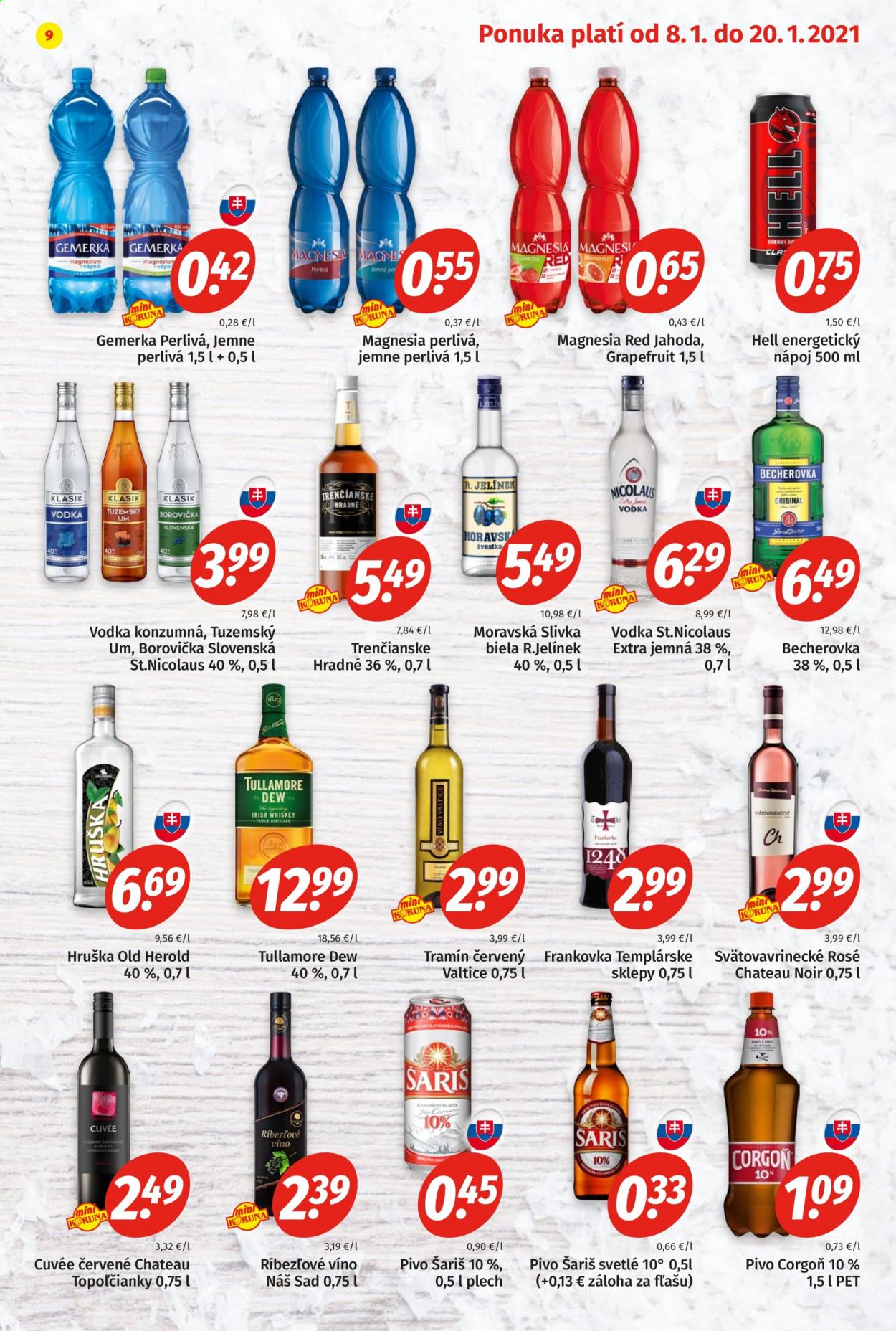 Leták Potraviny KORUNA - 8.1.2021 - 20.1.2021. Strana 9