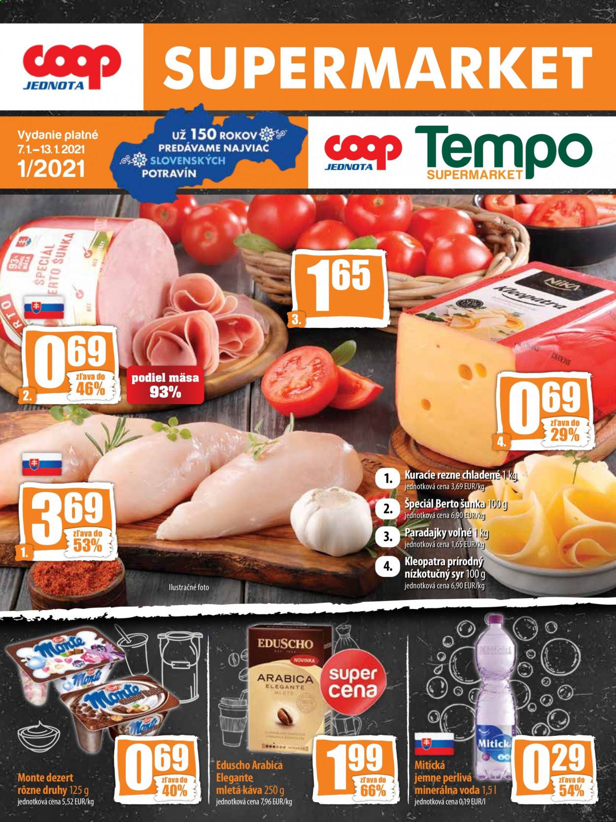 Leták COOP Jednota - 7.1.2021 - 13.1.2021. Strana 1