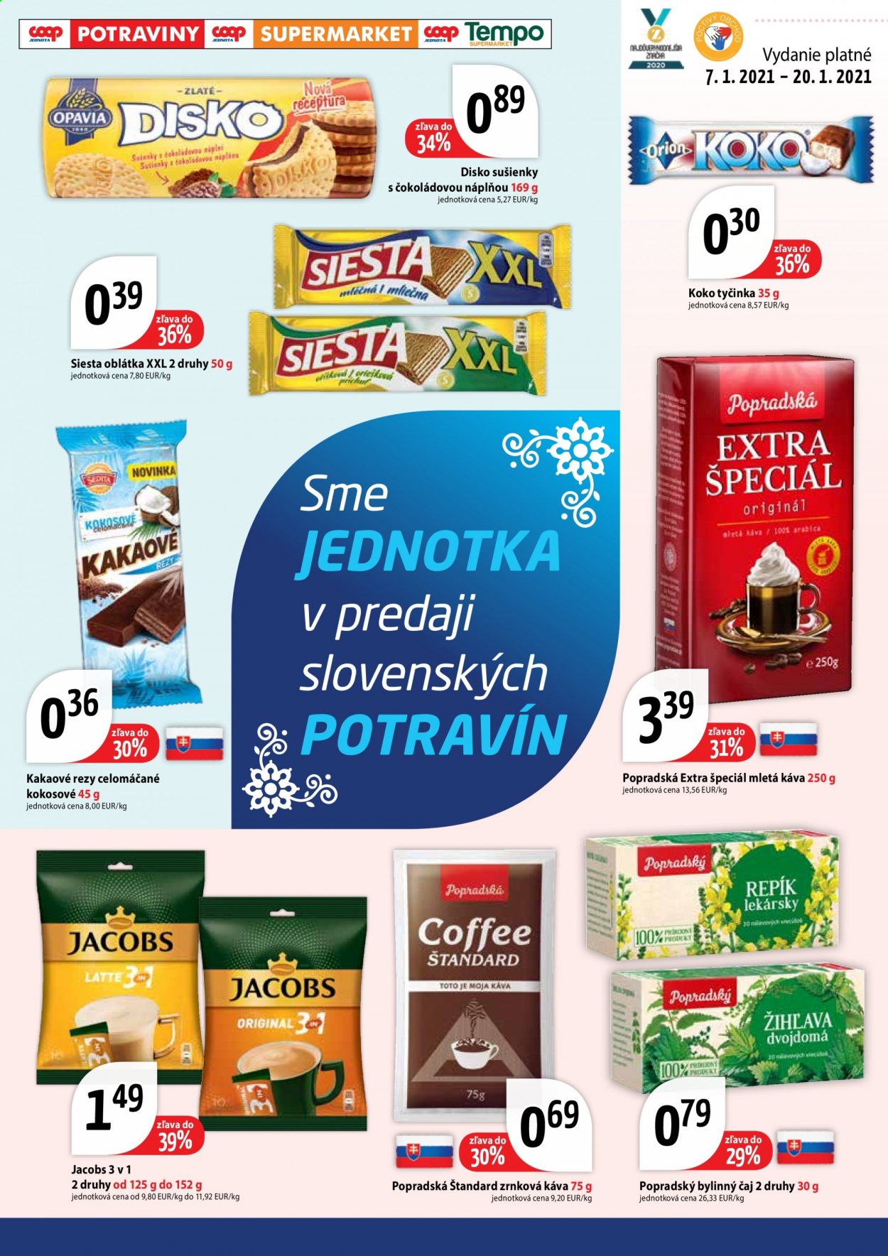 Leták COOP Jednota - 7.1.2021 - 20.1.2021. Strana 7