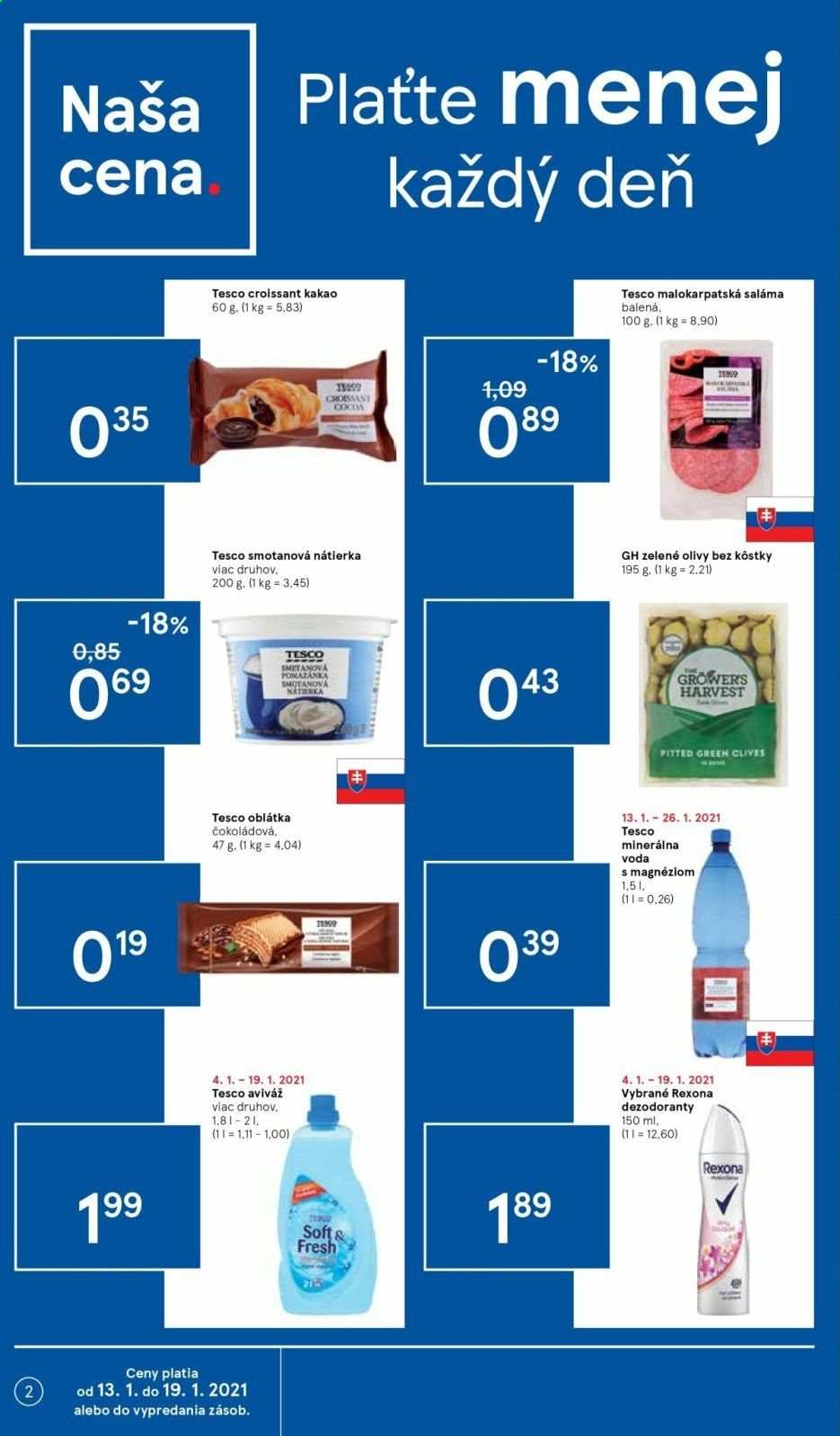 Leták TESCO - 13.1.2021 - 19.1.2021. Strana 2