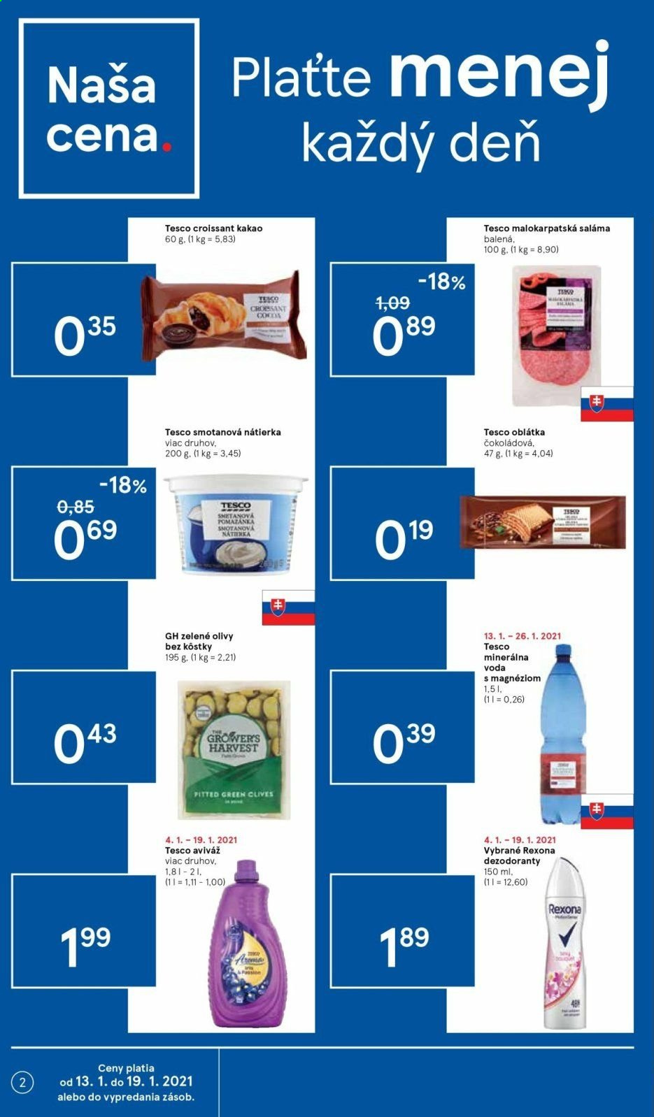Leták TESCO supermarket - 13.1.2021 - 19.1.2021. Strana 2