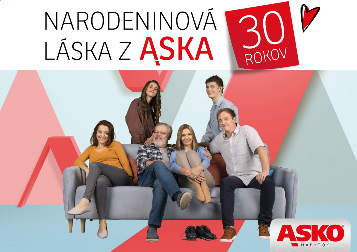 Leták Asko Nábytok. Strana 1