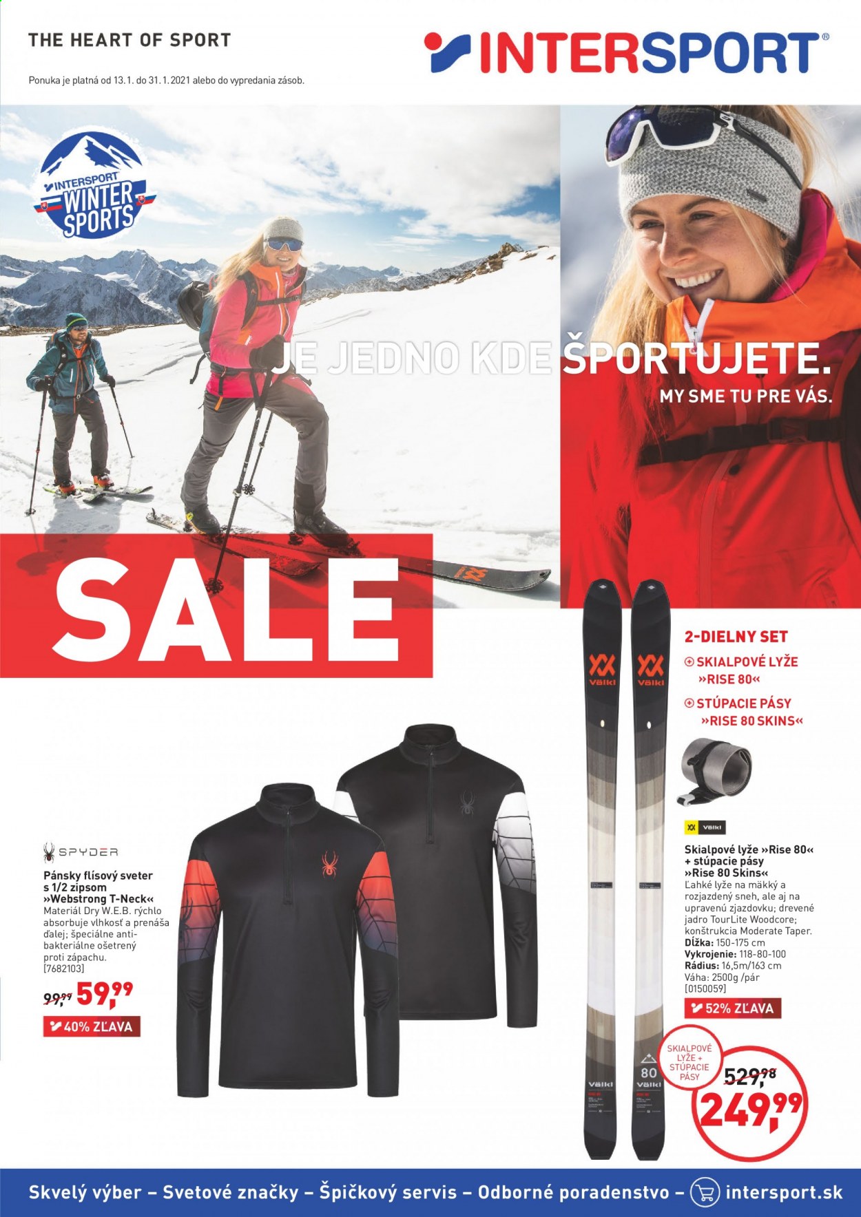 Leták Intersport - 13.1.2021 - 31.1.2021. Strana 1
