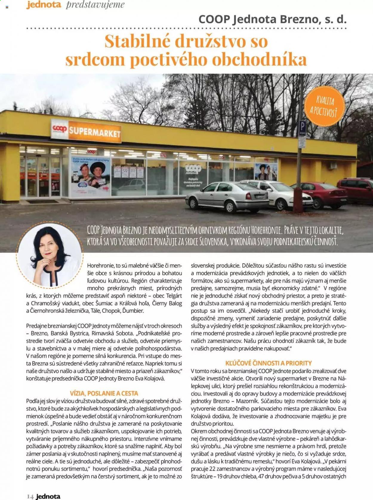 Leták COOP Jednota. Strana 14