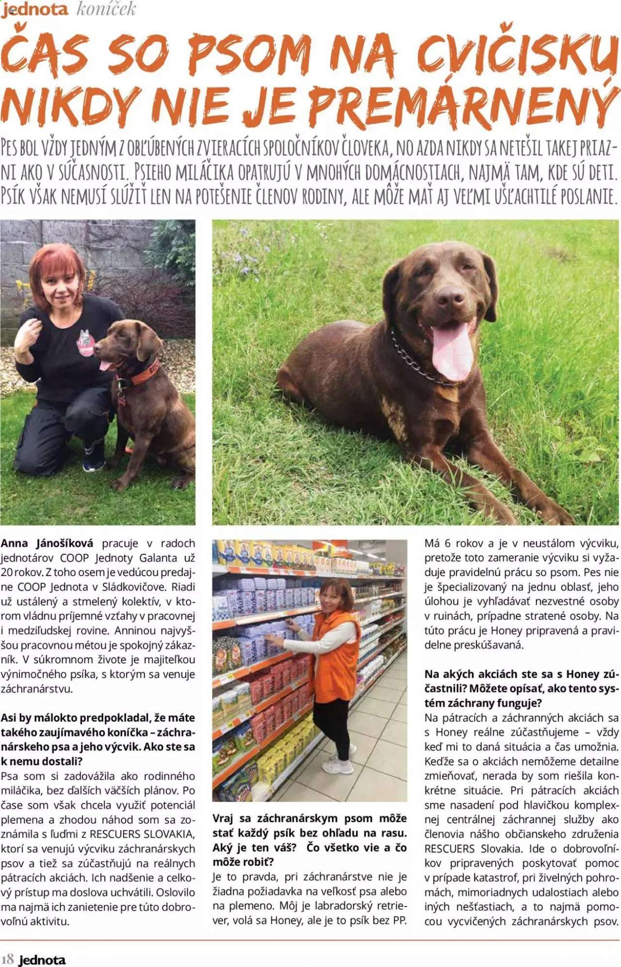 Leták COOP Jednota. Strana 18