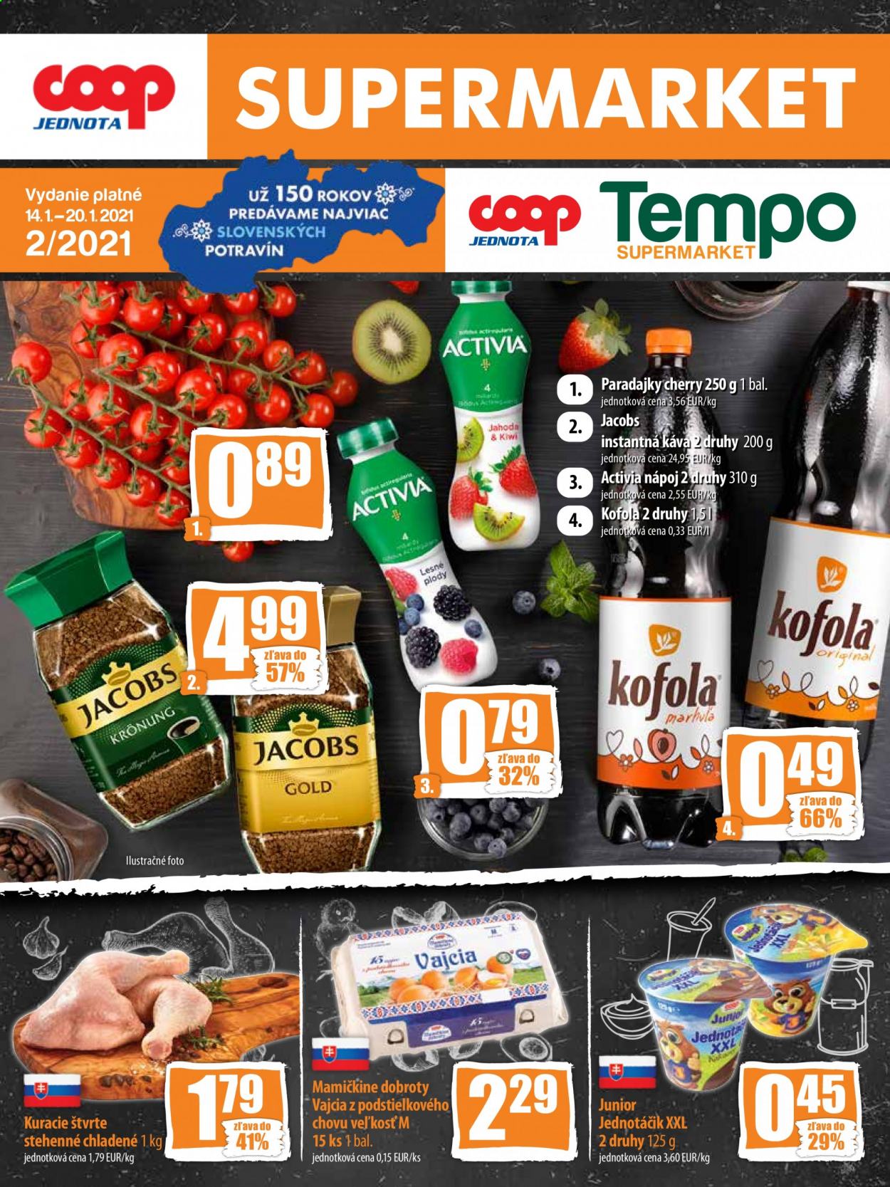 Leták COOP Jednota - 14.1.2021 - 20.1.2021. Strana 1